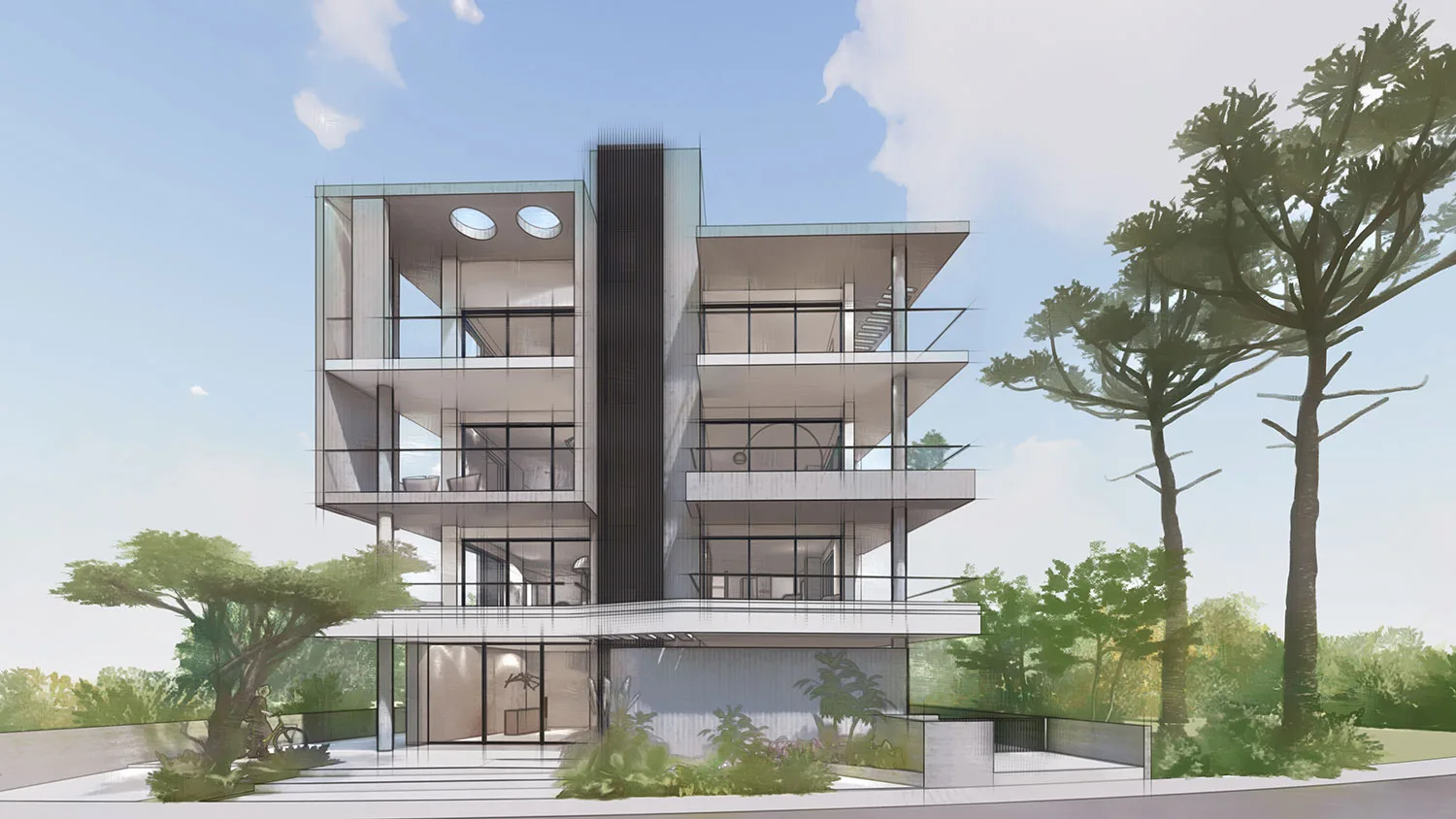 Residential Building on Top of a Hill